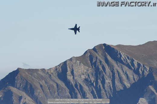 2007-10-11 Axalp Shooting Range 0104 FA-18C Hornet